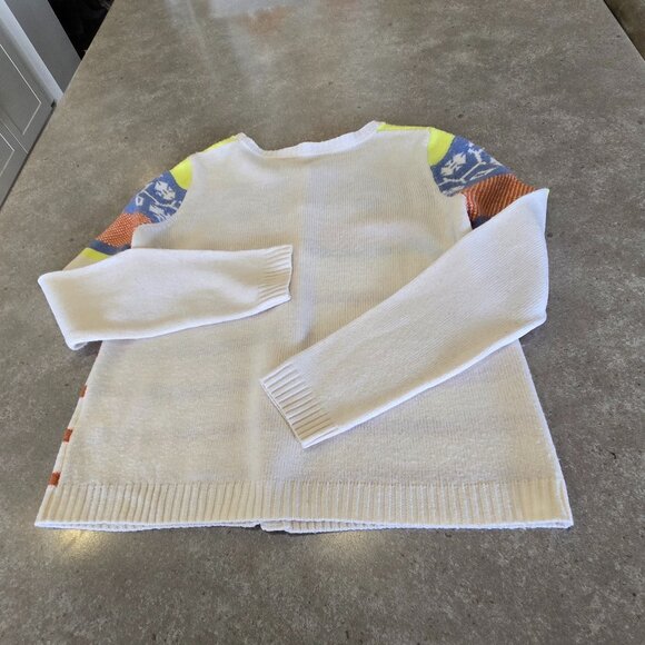 FIVE PLUS Women's Multi-Stripes Graphic Print L/Sleeves Cardigan - Size Small - Picture 2 of 14